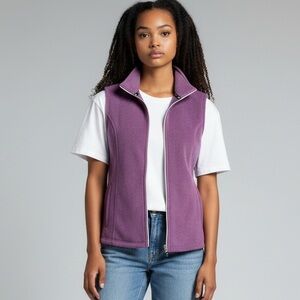 Gorsuch Fleece Double Zip Vest Purple Size Medium
